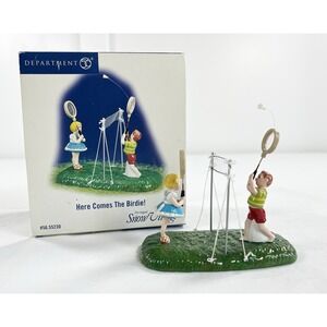 Department 56 2003 Snow Village "Here Comes The Birdie" Badminton 55230 V32